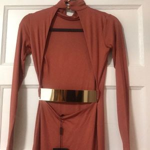 Body con open back maxi dress